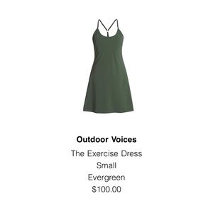 Outdoor Voices Forest Green Mini Dress